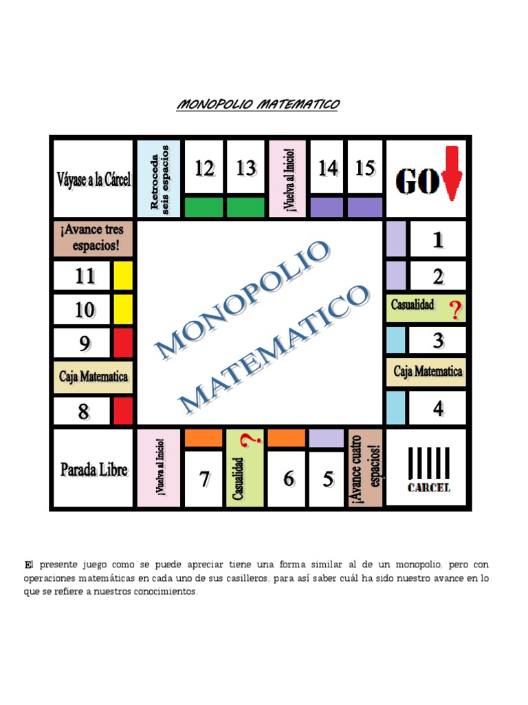 como hacer instrucciones para un juego de monopoly