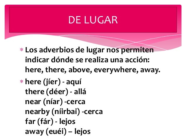 adverbios de lugar en ingles pdf