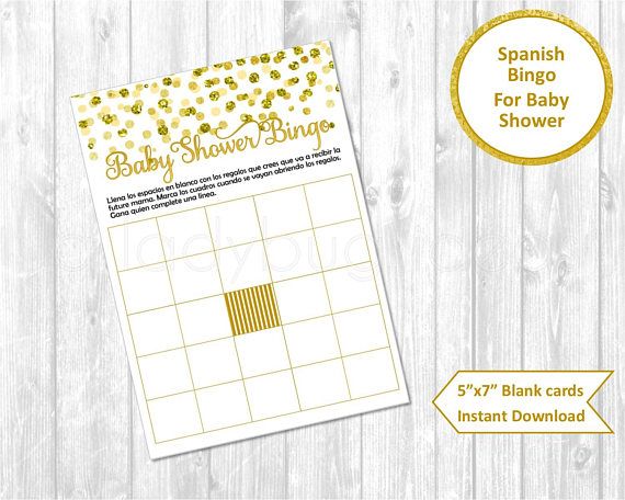 bingo baby shower para imprimir pdf