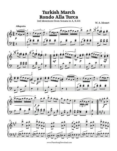 beethoven turkish march piano pdf