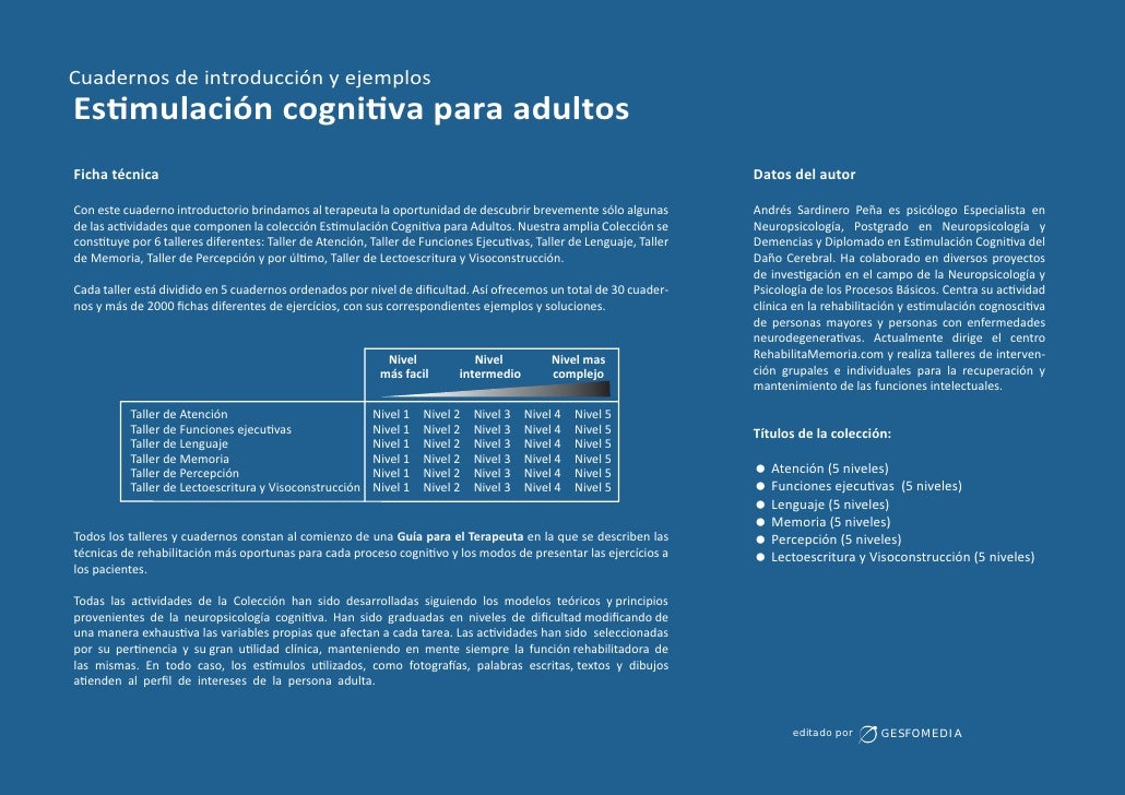 cuadernos de estimulacion cognitiva para adultos pdf