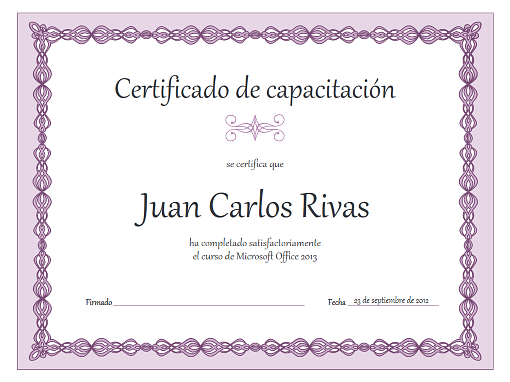 certificado de cpacitación inacap pdf