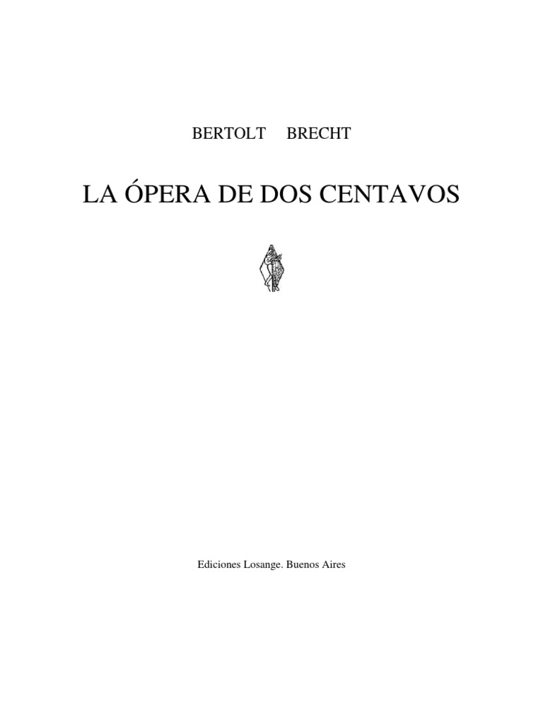 bertolt brecht canciones de la opera tres centavos pdf