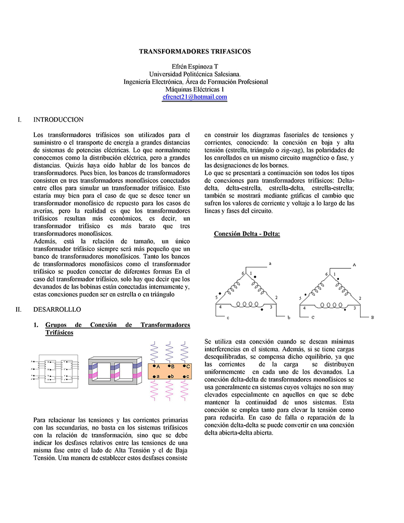 conexiones de transformadores trifasicos pdf