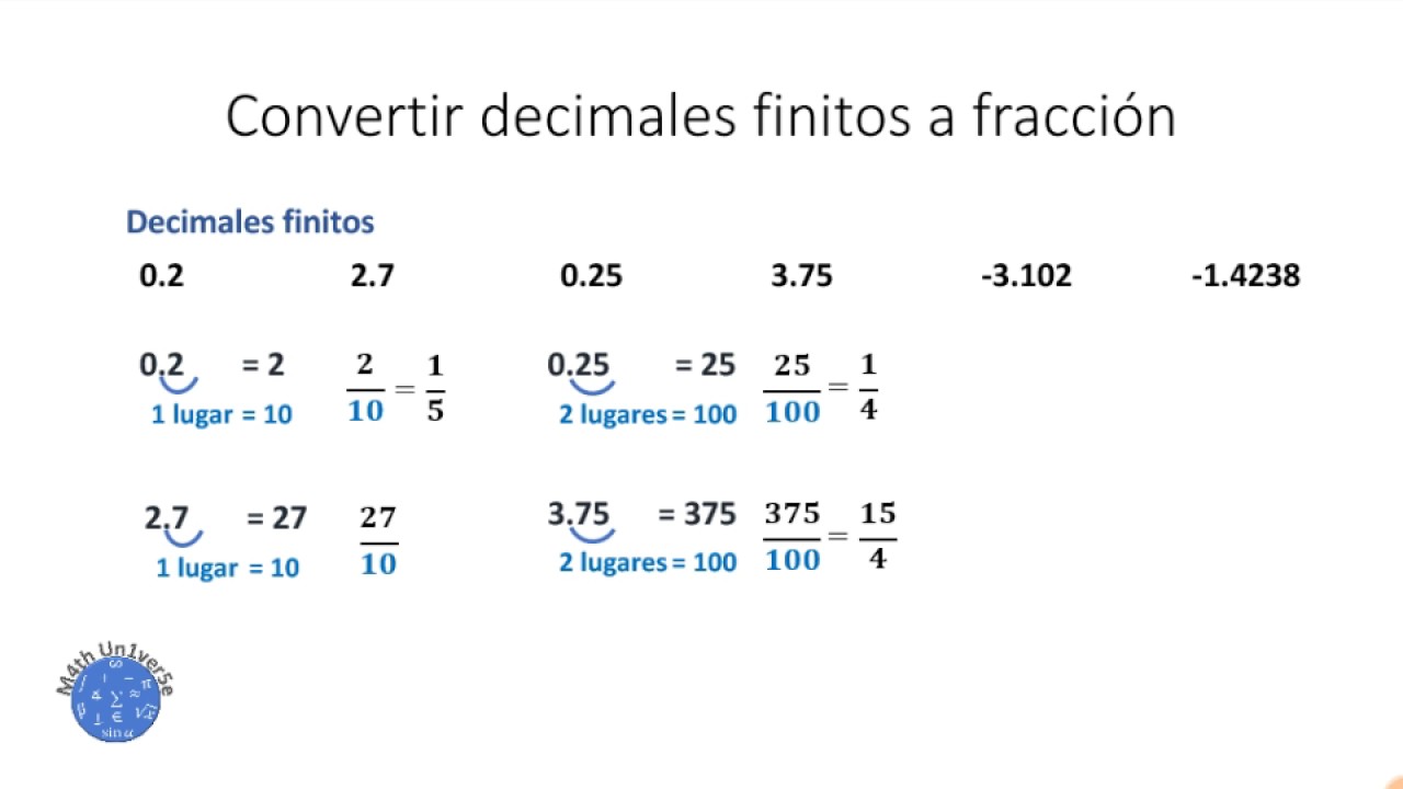 convertir decimales a fracciones ejercicios pdf