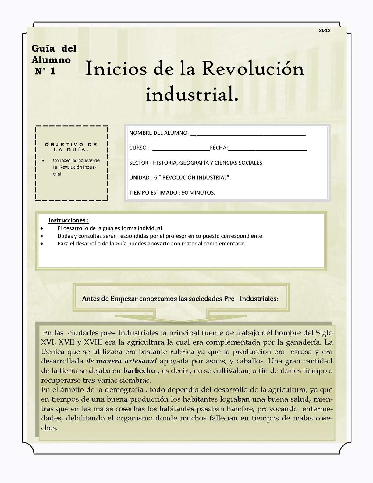 crucigrama de la revolucion industrial pdf