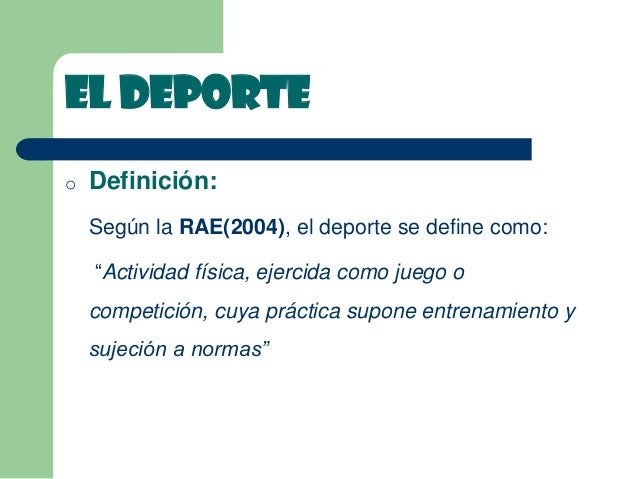 definicion deporte segun autores pdf